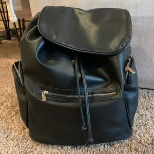Faux leather backpack
